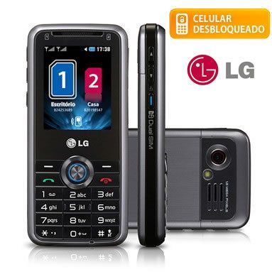 Celular LG GX-200 Dual Chip, MP3 Player e FM - Preto - Desbl